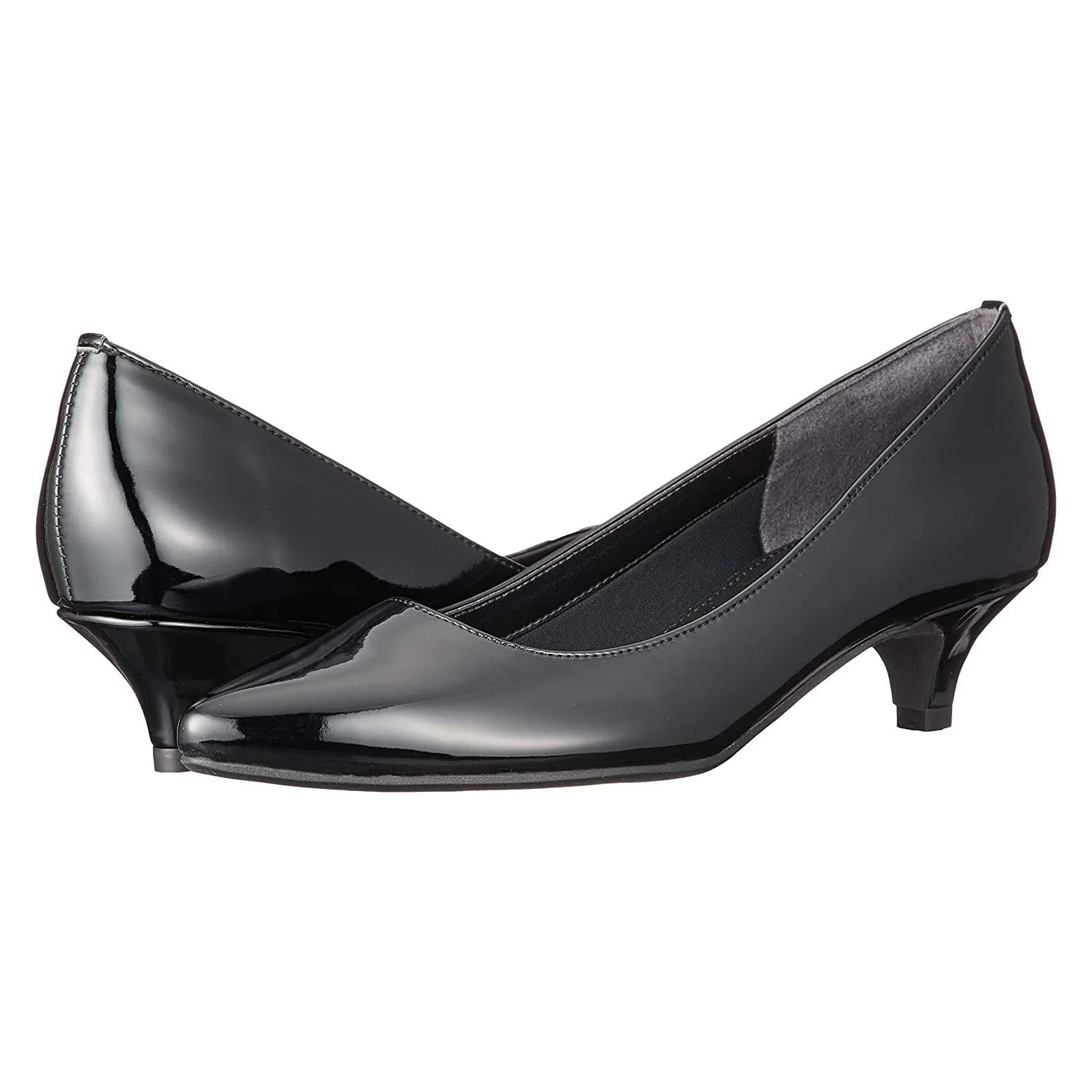 エナメルポインテッドトゥ プレーンパンプス 4cmヒール